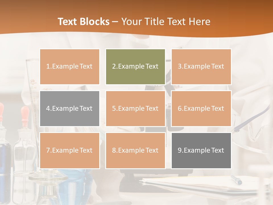 Curious Research Scientist In Lab Coat And Rubber Gloves Looking At Specimen Under Microscope In Laboratory PowerPoint Template