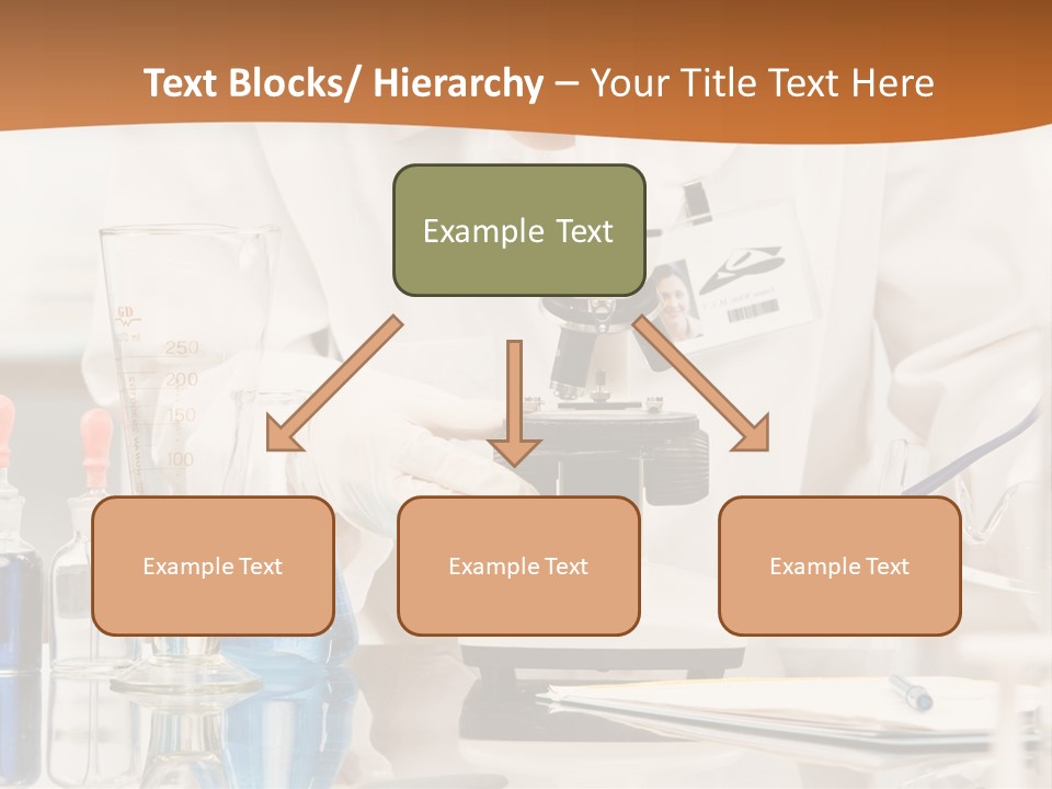 Curious Research Scientist In Lab Coat And Rubber Gloves Looking At Specimen Under Microscope In Laboratory PowerPoint Template