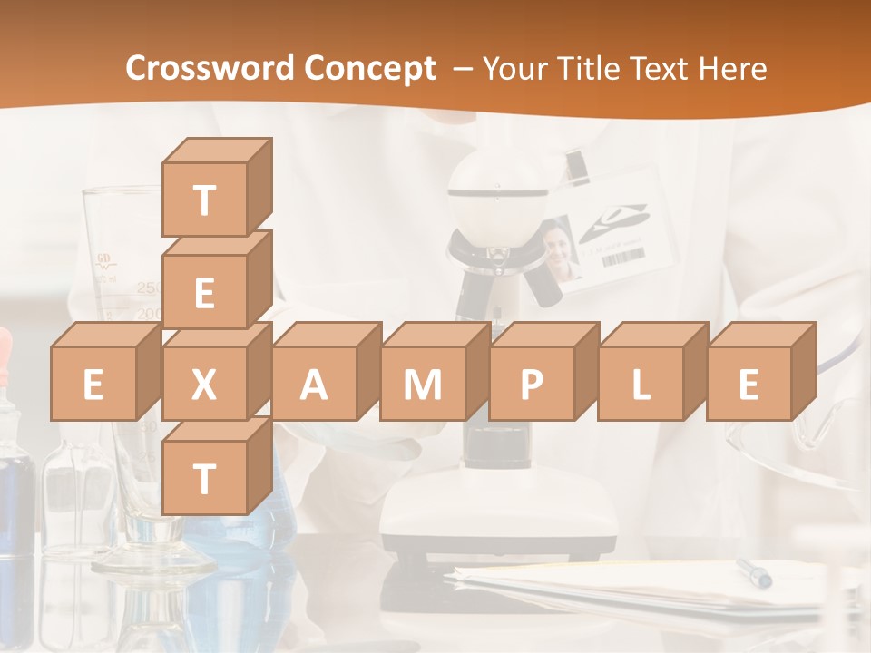 Curious Research Scientist In Lab Coat And Rubber Gloves Looking At Specimen Under Microscope In Laboratory PowerPoint Template