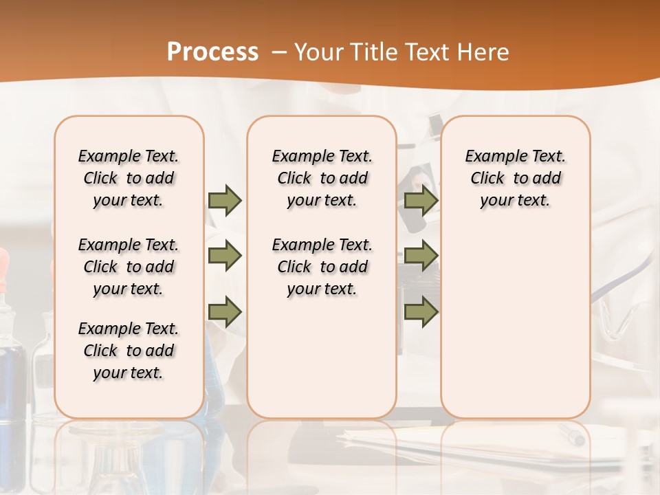 Curious Research Scientist In Lab Coat And Rubber Gloves Looking At Specimen Under Microscope In Laboratory PowerPoint Template