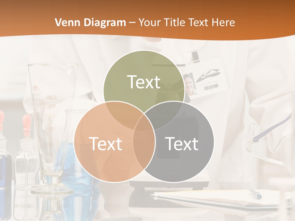 Curious Research Scientist In Lab Coat And Rubber Gloves Looking At Specimen Under Microscope In Laboratory PowerPoint Template