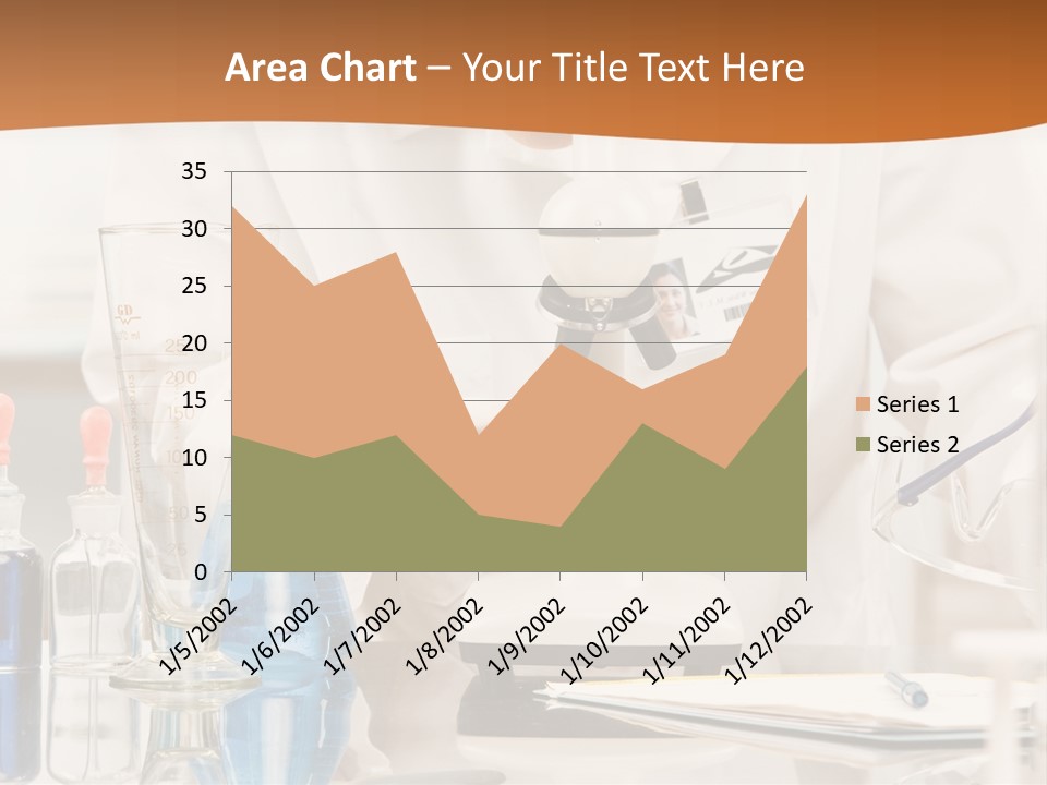 Curious Research Scientist In Lab Coat And Rubber Gloves Looking At Specimen Under Microscope In Laboratory PowerPoint Template