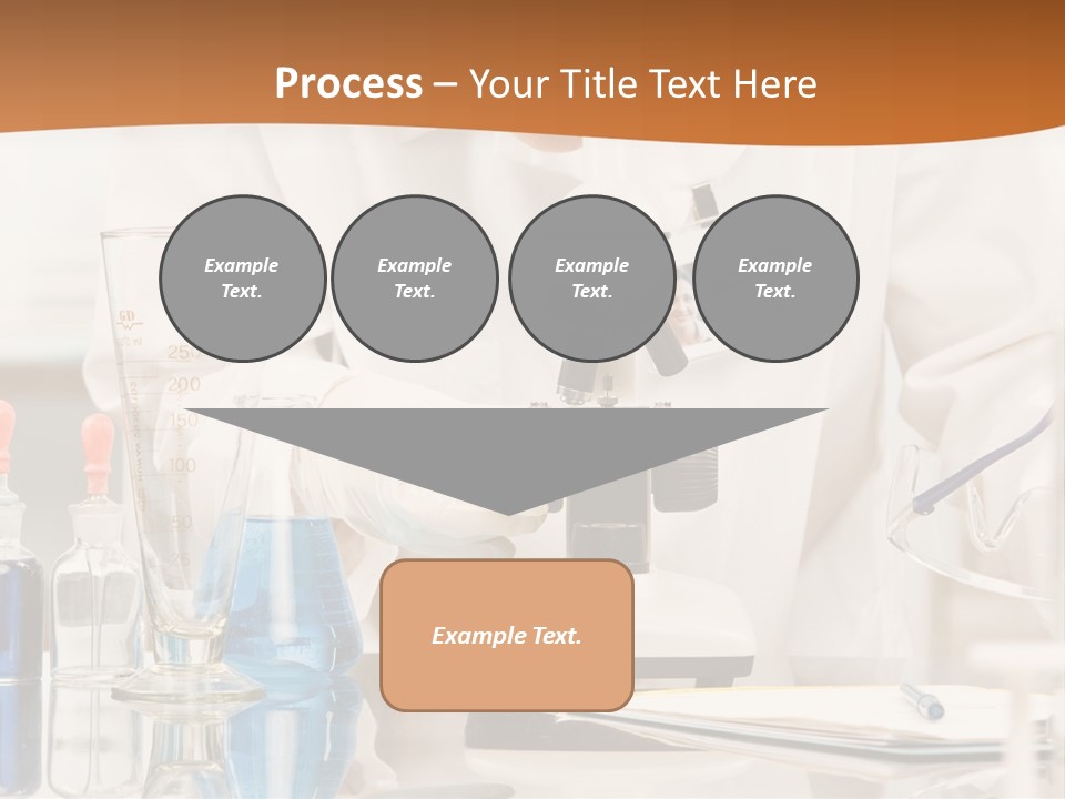 Curious Research Scientist In Lab Coat And Rubber Gloves Looking At Specimen Under Microscope In Laboratory PowerPoint Template