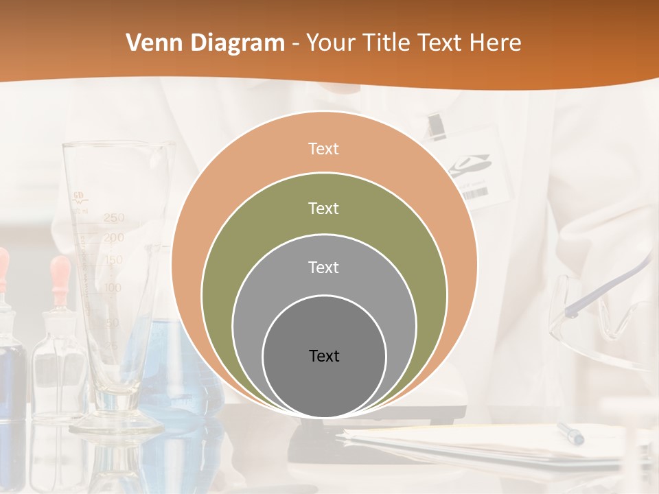 Curious Research Scientist In Lab Coat And Rubber Gloves Looking At Specimen Under Microscope In Laboratory PowerPoint Template