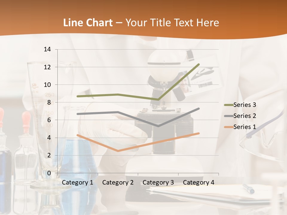 Curious Research Scientist In Lab Coat And Rubber Gloves Looking At Specimen Under Microscope In Laboratory PowerPoint Template