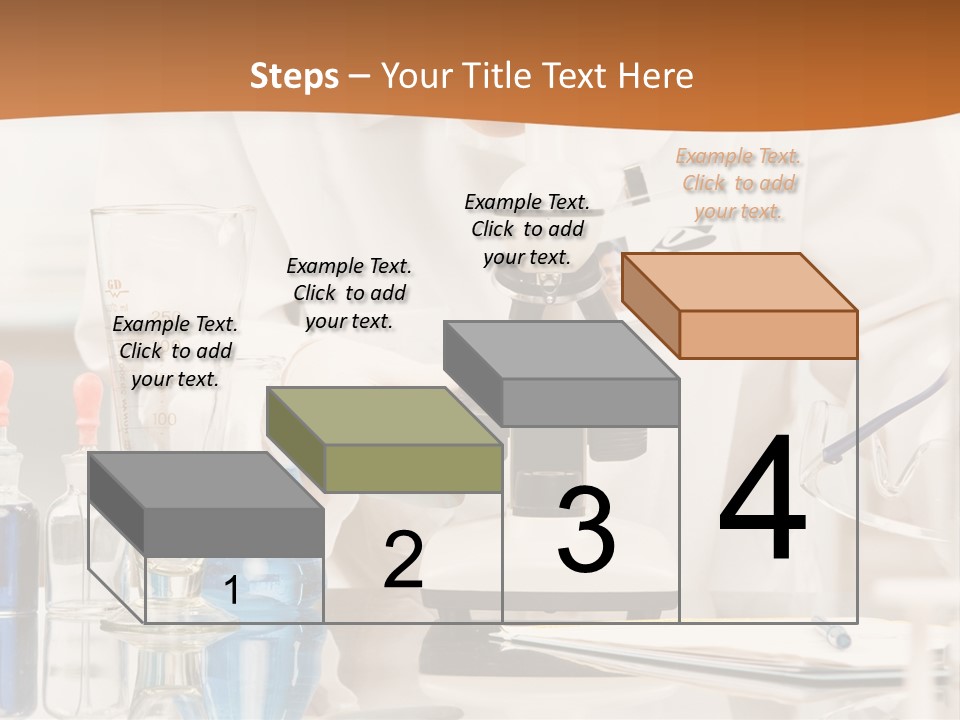 Curious Research Scientist In Lab Coat And Rubber Gloves Looking At Specimen Under Microscope In Laboratory PowerPoint Template