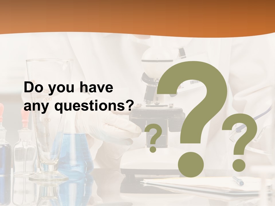 Curious Research Scientist In Lab Coat And Rubber Gloves Looking At Specimen Under Microscope In Laboratory PowerPoint Template