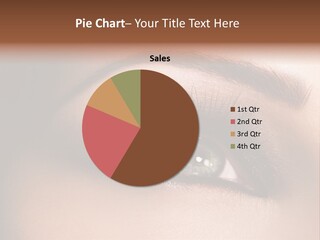 Green Eye With Beautiful Makeup PowerPoint Template