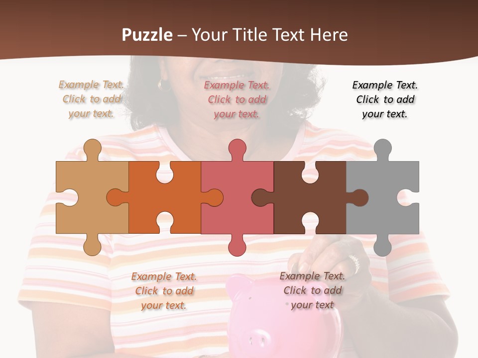 Senior Minority Woman Set On A White Background PowerPoint Template