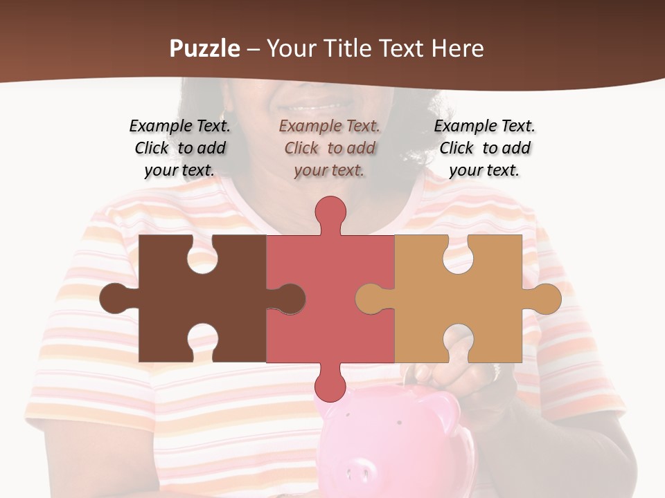 Senior Minority Woman Set On A White Background PowerPoint Template