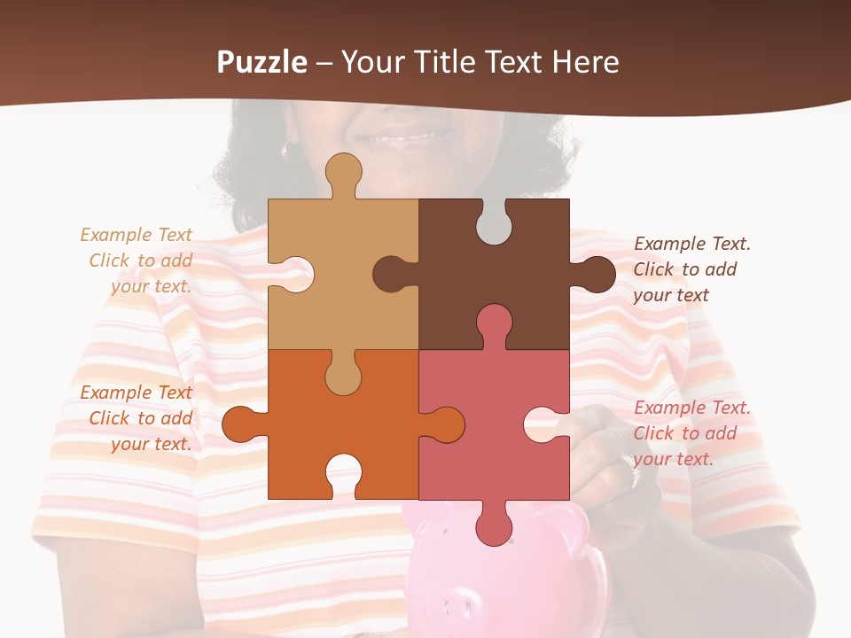 Senior Minority Woman Set On A White Background PowerPoint Template