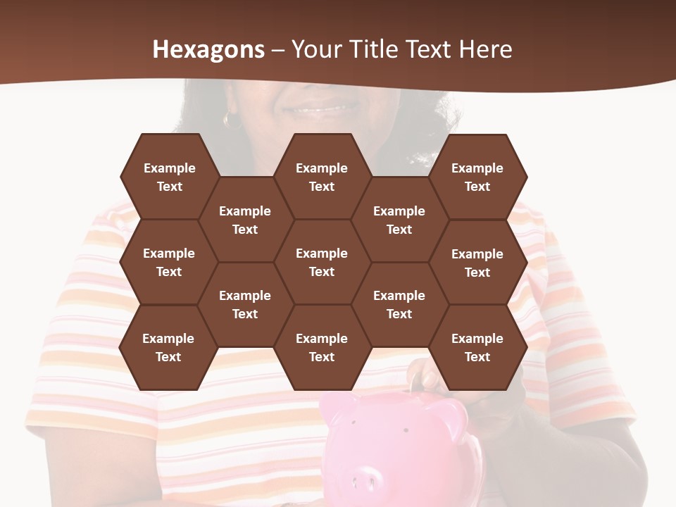 Senior Minority Woman Set On A White Background PowerPoint Template