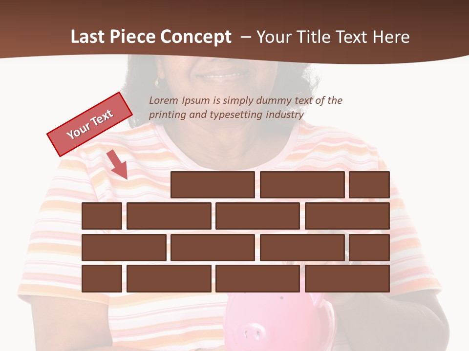 Senior Minority Woman Set On A White Background PowerPoint Template