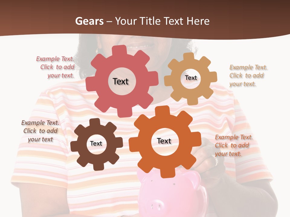 Senior Minority Woman Set On A White Background PowerPoint Template