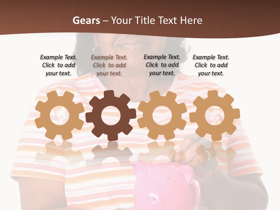 Senior Minority Woman Set On A White Background PowerPoint Template