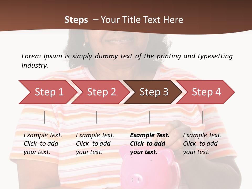 Senior Minority Woman Set On A White Background PowerPoint Template