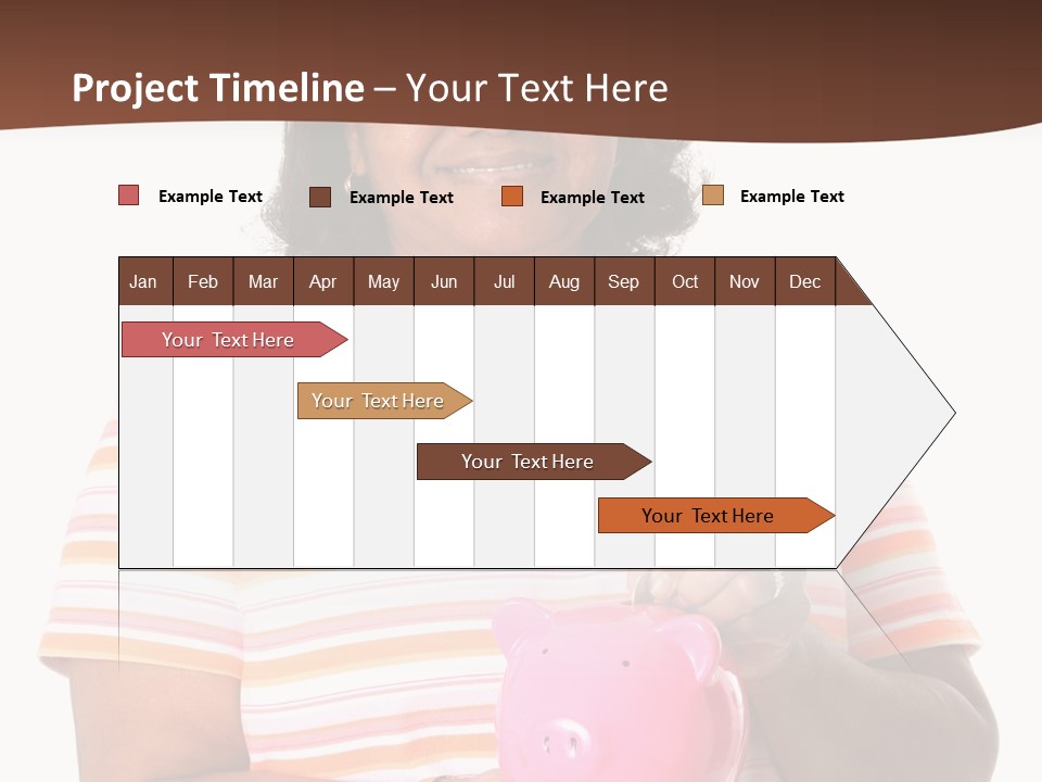 Senior Minority Woman Set On A White Background PowerPoint Template