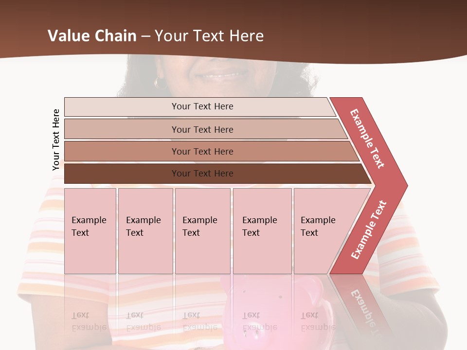 Senior Minority Woman Set On A White Background PowerPoint Template