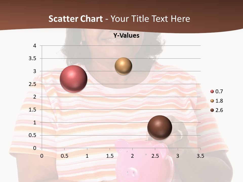 Senior Minority Woman Set On A White Background PowerPoint Template