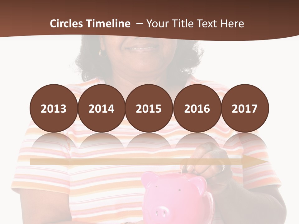 Senior Minority Woman Set On A White Background PowerPoint Template