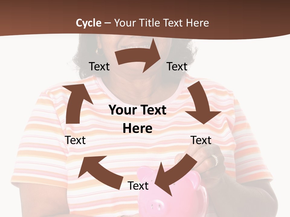 Senior Minority Woman Set On A White Background PowerPoint Template