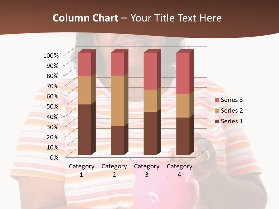 Senior Minority Woman Set On A White Background PowerPoint Template