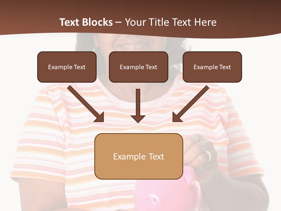 Senior Minority Woman Set On A White Background PowerPoint Template