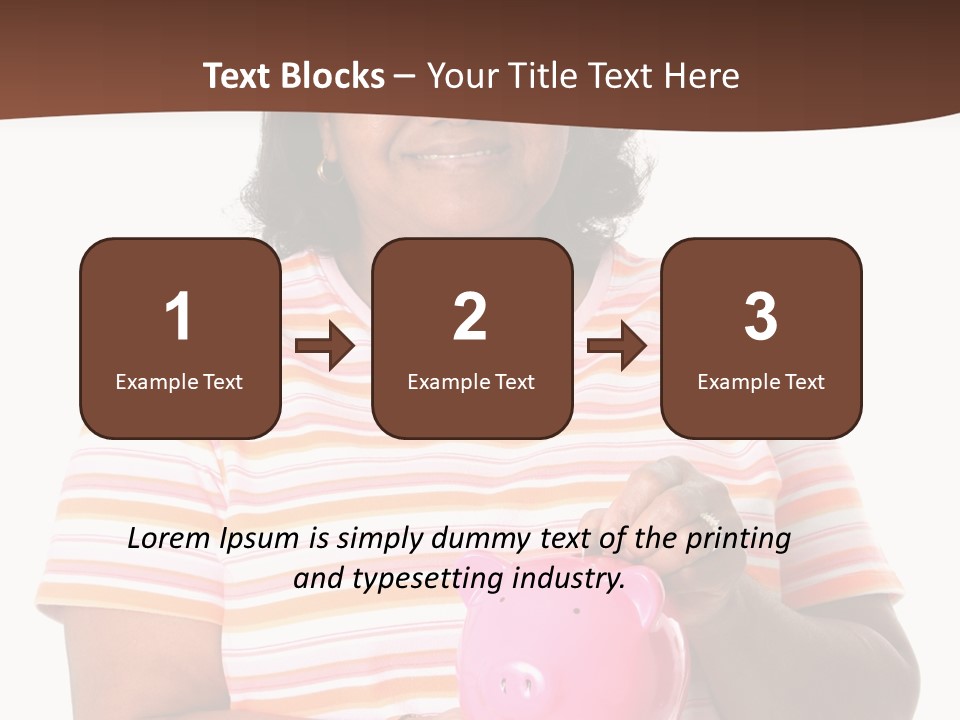 Senior Minority Woman Set On A White Background PowerPoint Template