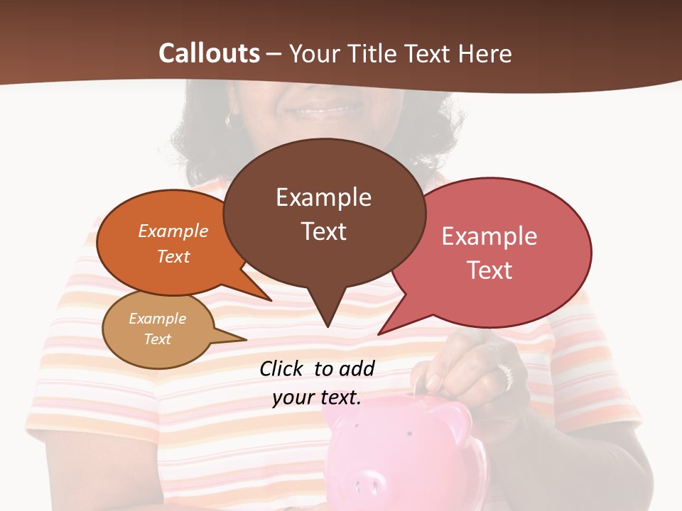 Senior Minority Woman Set On A White Background PowerPoint Template