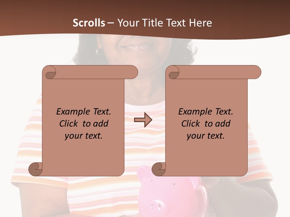 Senior Minority Woman Set On A White Background PowerPoint Template