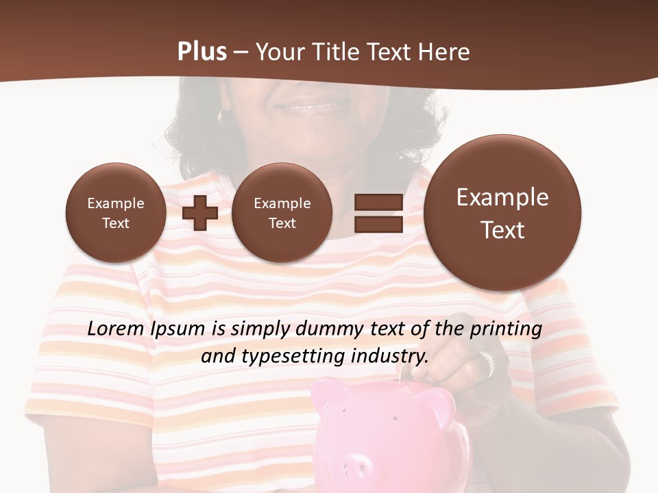 Senior Minority Woman Set On A White Background PowerPoint Template