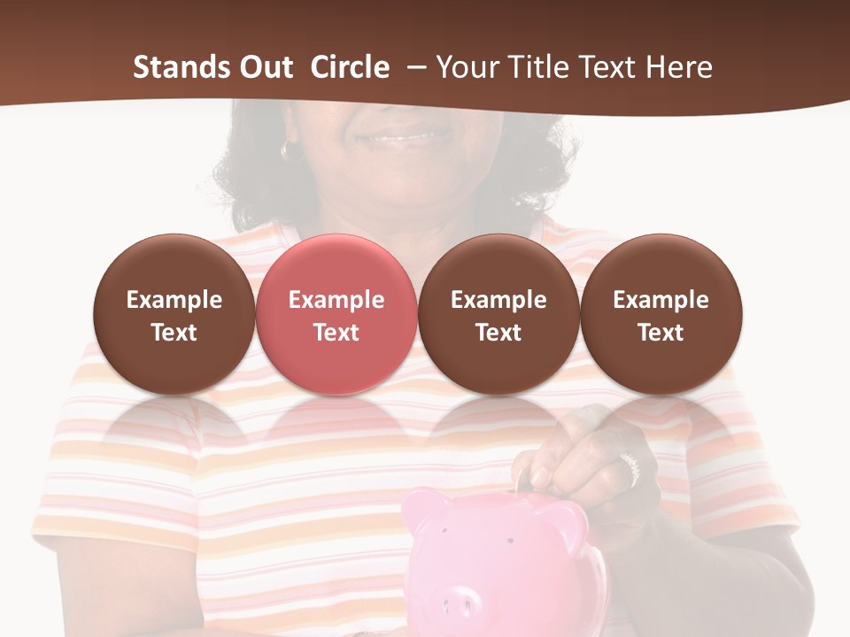 Senior Minority Woman Set On A White Background PowerPoint Template