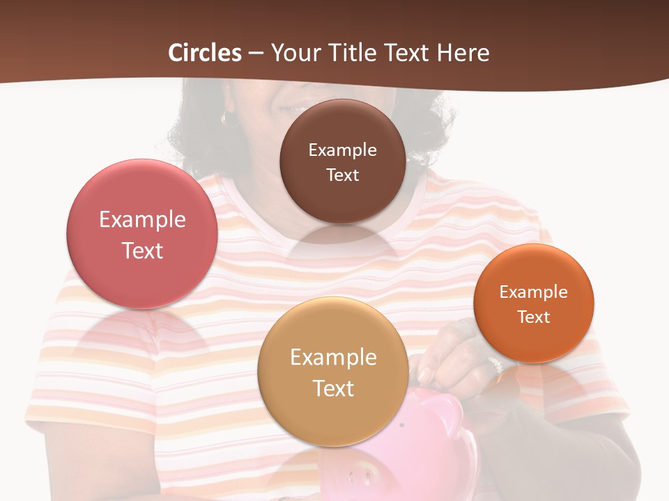 Senior Minority Woman Set On A White Background PowerPoint Template