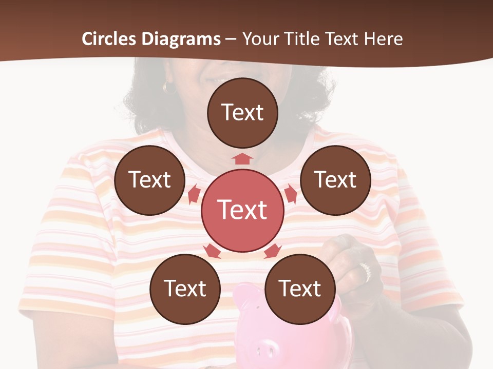 Senior Minority Woman Set On A White Background PowerPoint Template