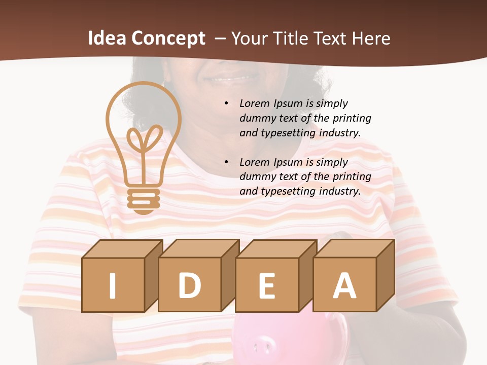 Senior Minority Woman Set On A White Background PowerPoint Template