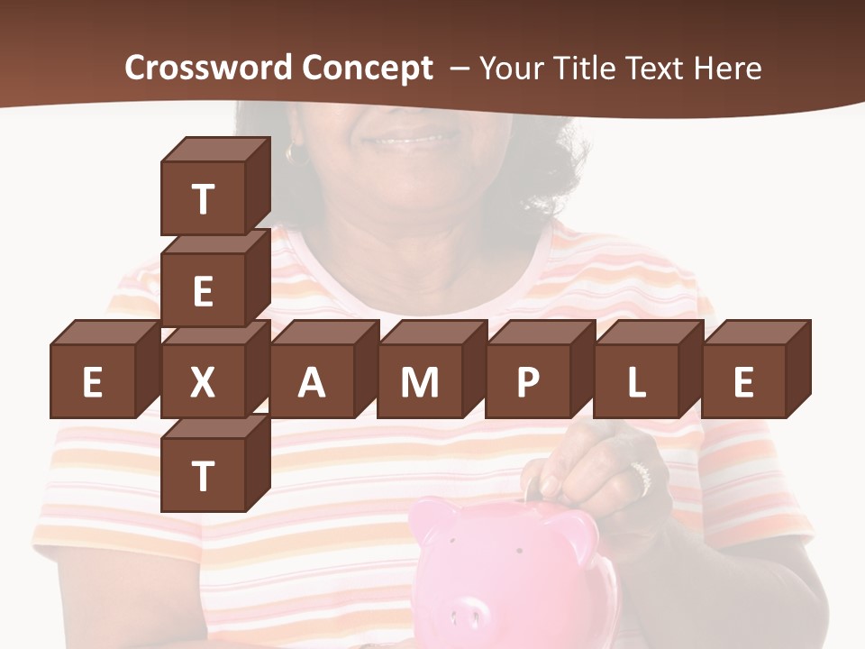 Senior Minority Woman Set On A White Background PowerPoint Template