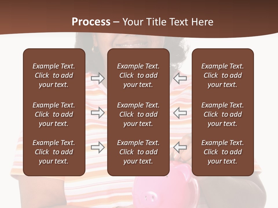 Senior Minority Woman Set On A White Background PowerPoint Template