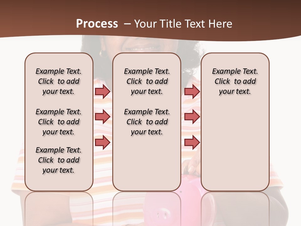 Senior Minority Woman Set On A White Background PowerPoint Template