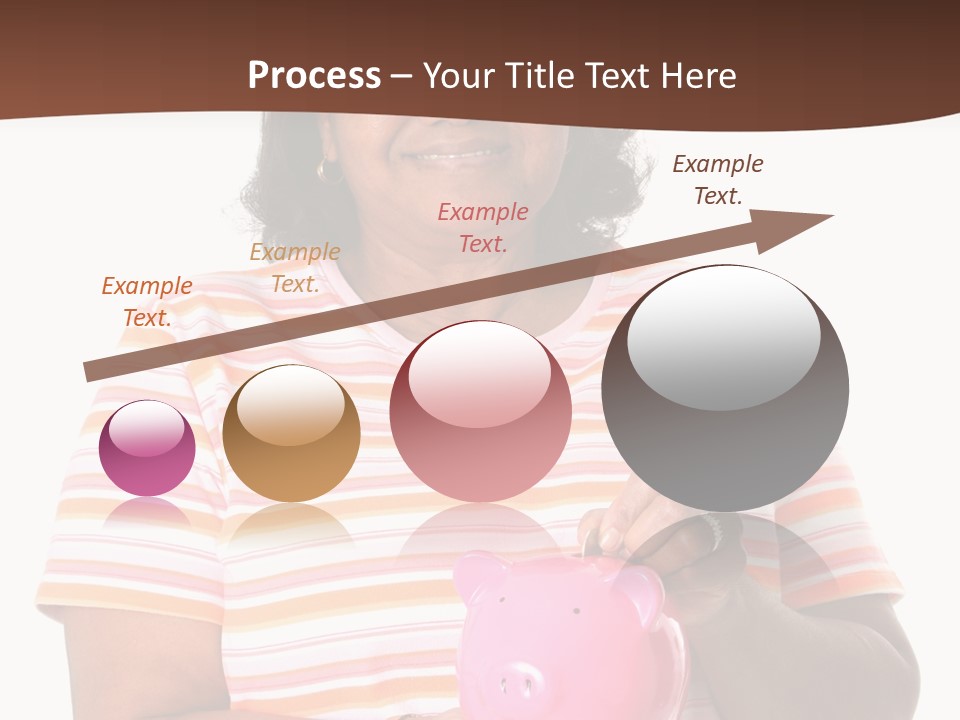 Senior Minority Woman Set On A White Background PowerPoint Template