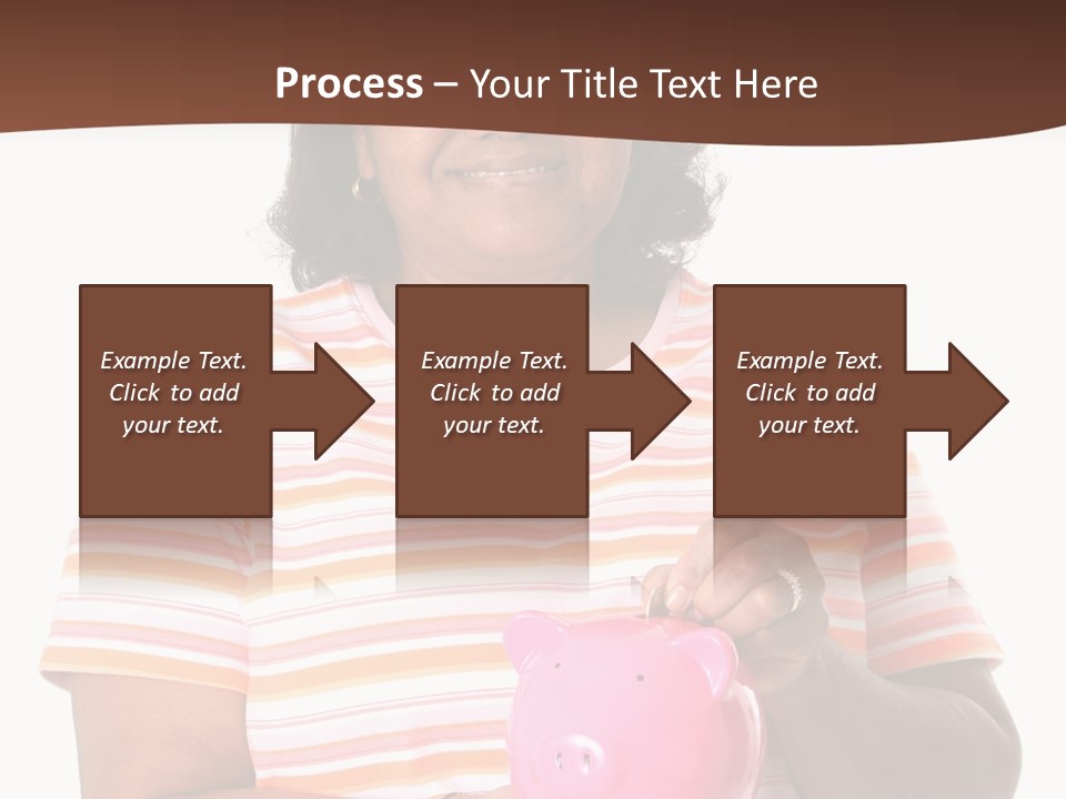 Senior Minority Woman Set On A White Background PowerPoint Template