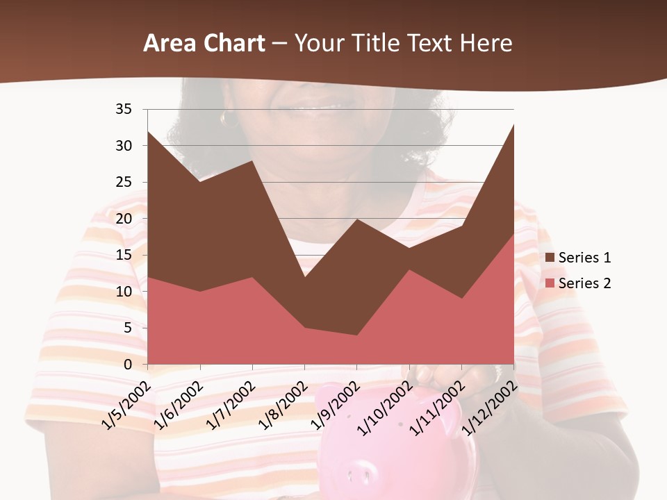 Senior Minority Woman Set On A White Background PowerPoint Template