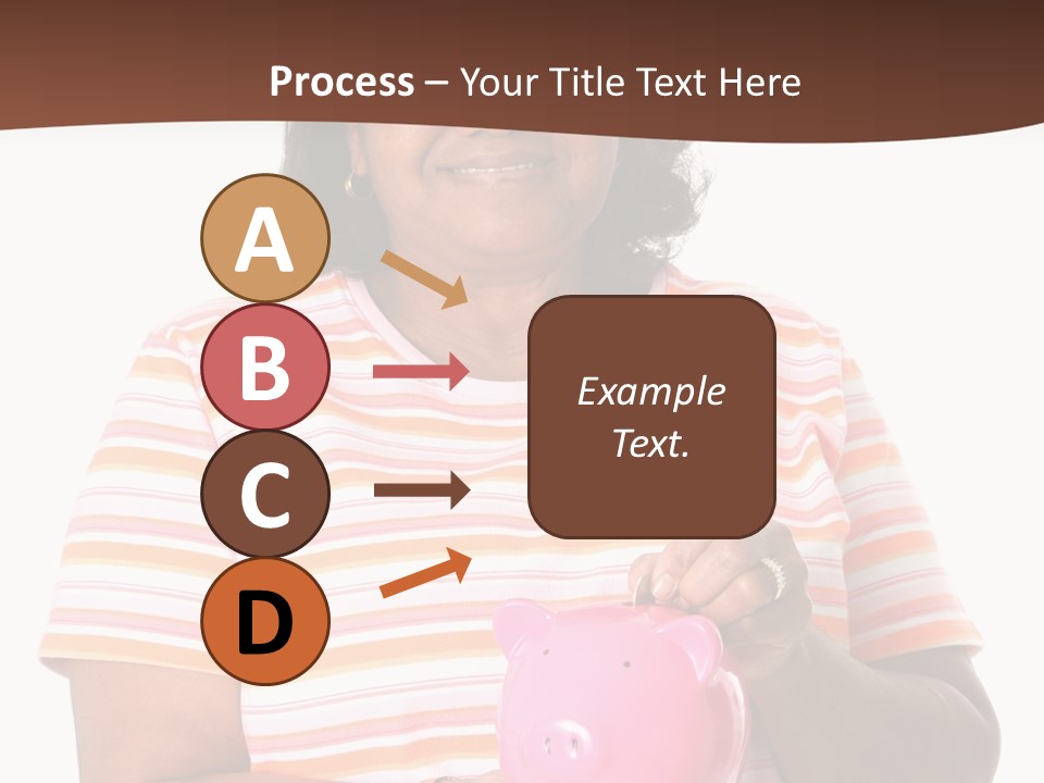 Senior Minority Woman Set On A White Background PowerPoint Template