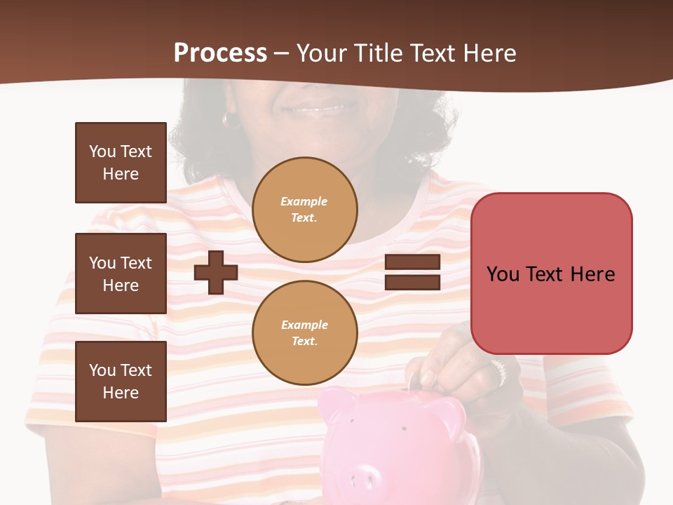 Senior Minority Woman Set On A White Background PowerPoint Template
