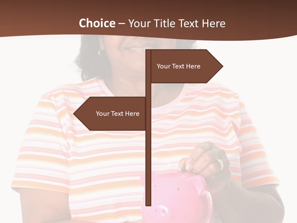 Senior Minority Woman Set On A White Background PowerPoint Template