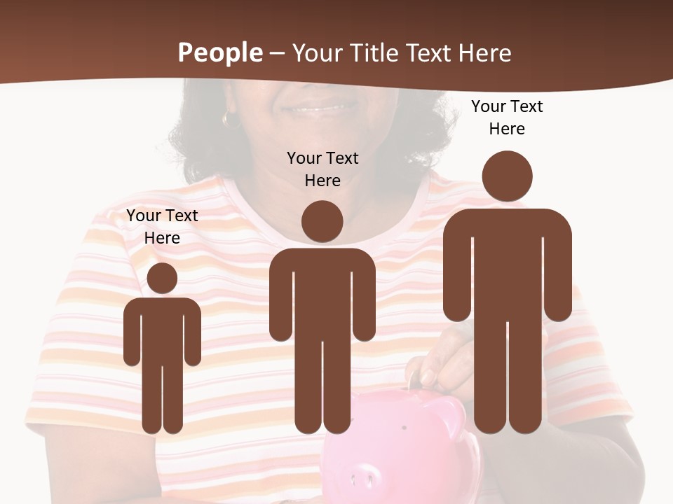 Senior Minority Woman Set On A White Background PowerPoint Template