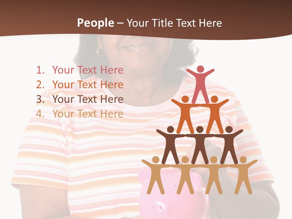 Senior Minority Woman Set On A White Background PowerPoint Template