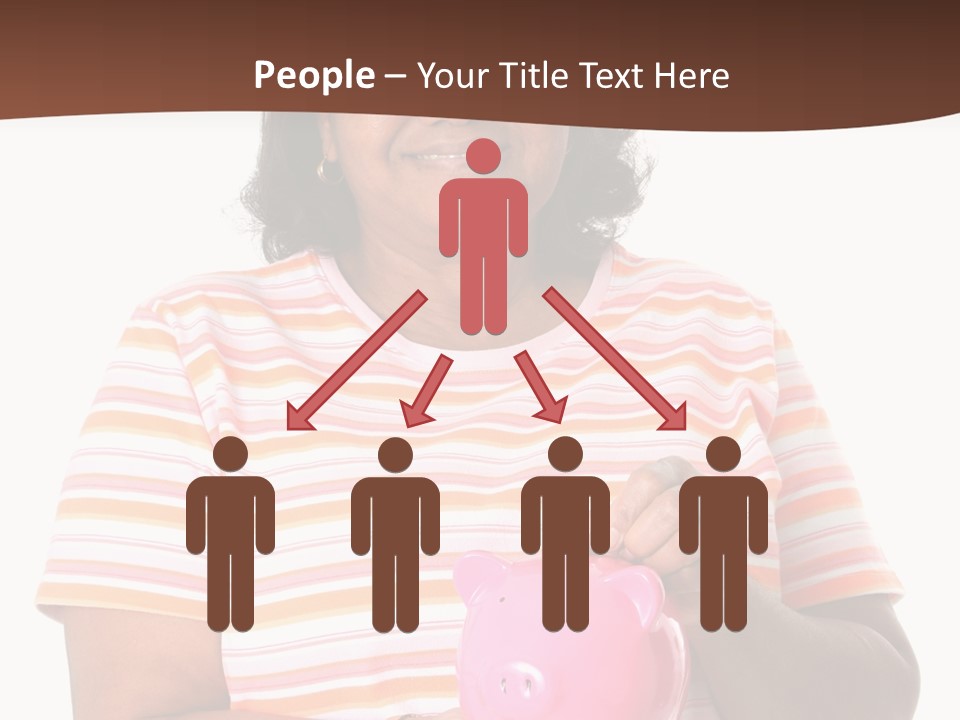 Senior Minority Woman Set On A White Background PowerPoint Template