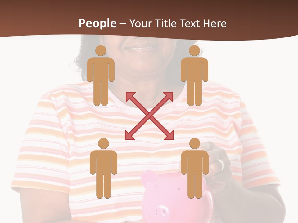 Senior Minority Woman Set On A White Background PowerPoint Template