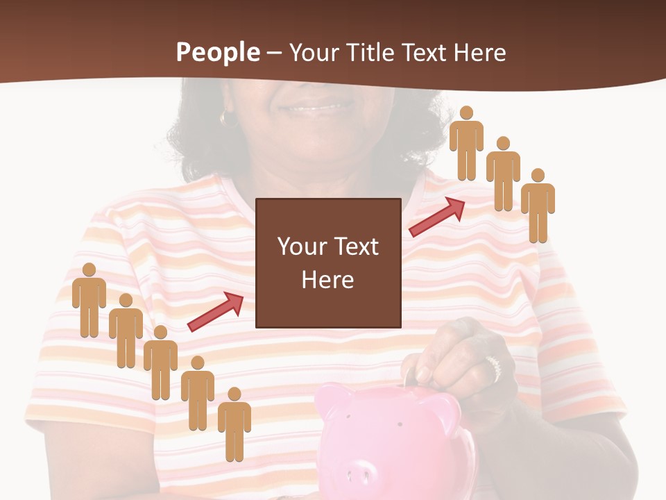 Senior Minority Woman Set On A White Background PowerPoint Template