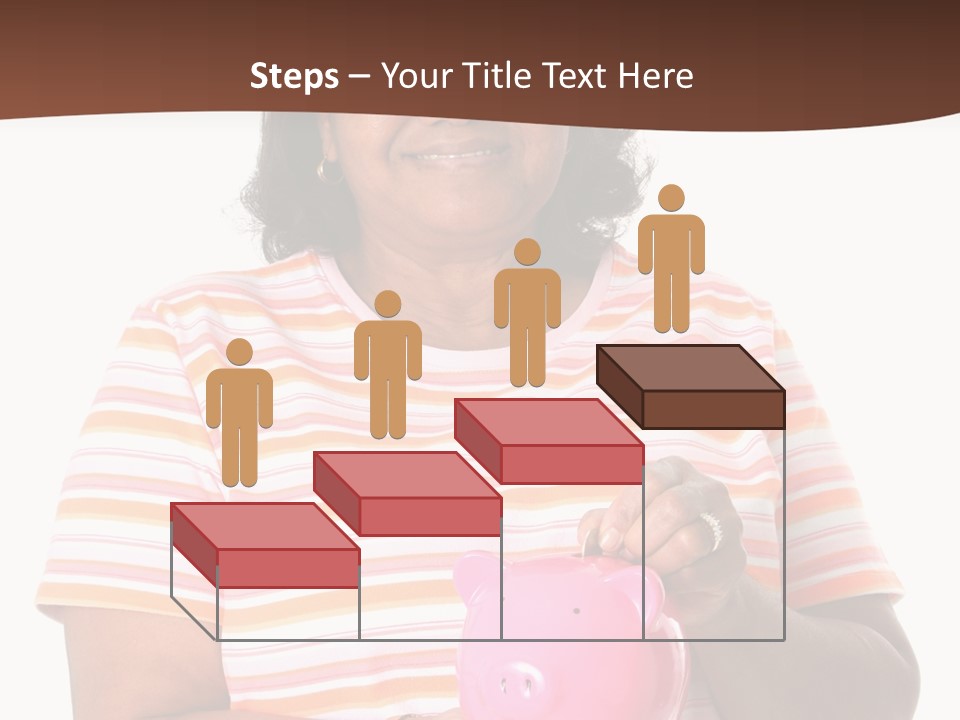 Senior Minority Woman Set On A White Background PowerPoint Template